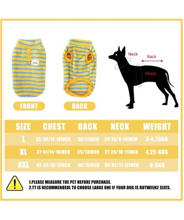 Warm XL Yellow Dog Sweater for Small Dogs & Puppies | Fleece Plush Winter Coat for Cats & Dogs - Buy Online on GoSupps.com