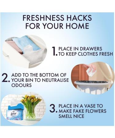 Lenor 6 x 34 pack Tumble Dryer Sheets With Welari Thank You Card Fresh Laundry Fragrance Spring Blue Clothes Washing Scent (204sheets) - Buy Online on GoSupps.com