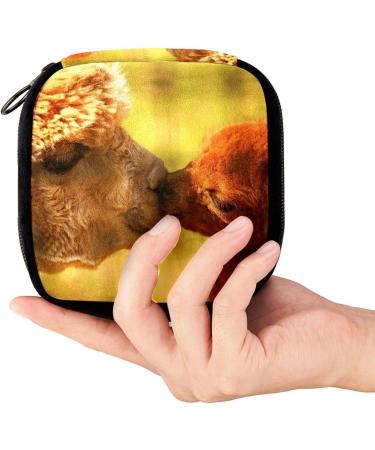 GIAPB Period Storage Bag | Sanitary Napkin Holder | Makeup Pouch | Alpaca Animal Design - Buy Online on GoSupps.com