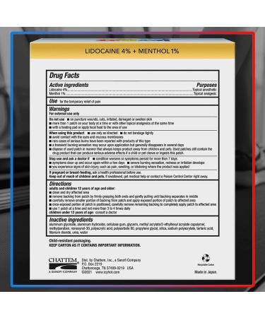 Icy Hot Lidocaine Patch Plus Menthol 5 ea - Pack of 3 | Fast Pain Relief - Buy Online on GoSupps.com