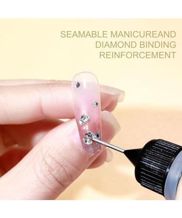 Rhinestone Glue Gel with Tip | Nail Gems and Rhinestones Gel Glue Professional Needle Pinhole Design Manicure Tools Glue Tip for Gaps Rhinestones Adhesive Sealing Littryee - Buy Online on GoSupps.com