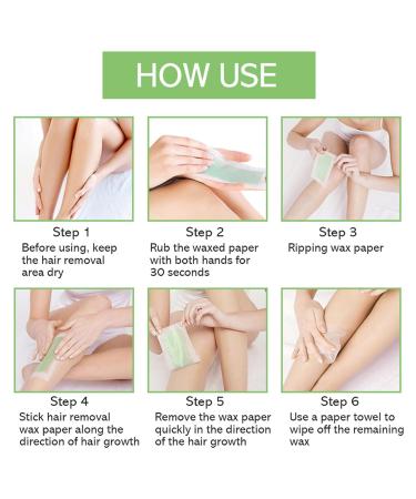Buy Empty Wax Strips - 24 Pcs Body Hair Remover | Fast Skin-Friendly Universal Wax Strips with Plant Extracts for Legs & Bikini HMLTD - Buy Online on GoSupps.com