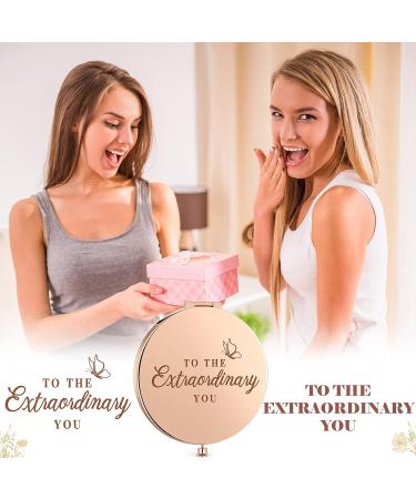 Chunful 6-Piece Rose Gold Bridesmaid Gift Set - Scrunchies & Compact Mirrors - Bridal Shower Favors - Buy Online on GoSupps.com