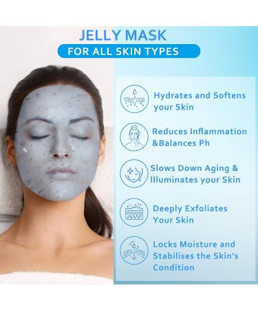 Hyaluronic Acid Jelly Mask Powder | Professional Peel Off Rubber Mask for Brightening & Hydrating | Includes Double-ended Silicone Brush | 23 Fl Oz - Buy Online on GoSupps.com