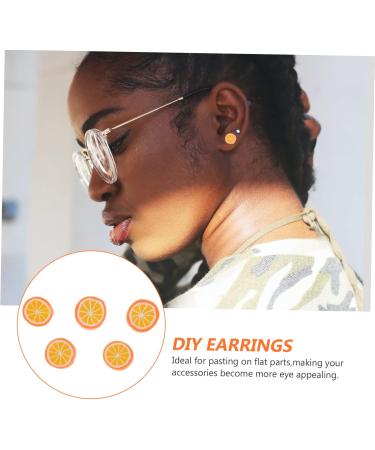 Lurrose 200 Cut Tone Fruits Loose Pearl Orange Disc Clay Beads for Craft & Nail Art - 3D Jewelry Polymer Discs (1x0.5cm) - International Shipping Available - Buy Online on GoSupps.com