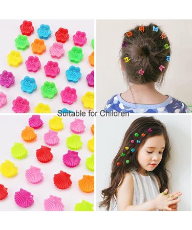 YISSION 200 PCS Small Hair Clips for Girls - Vintage Fashion Hair Accessories for Women & Girls - Assorted Butterfly, Shell, Flower Claw Clips - Buy Online on GoSupps.com