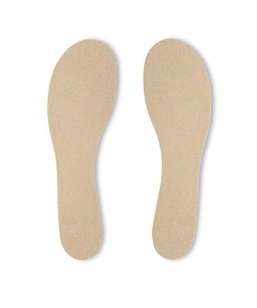 Summer Soles Softness of Suede Stay-Dry Women's Full Length Insoles - Microfiber Suede Absorbs Sweat to Keep Feet Fresh - Adhesive Shoe Liners Tan 3 pack