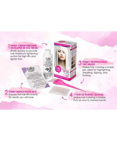 Punky Colour Lightning Fast 40 Vol Bleach Kit - Professional Hair Lightening Solution - Buy Online on GoSupps.com