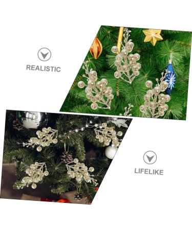COOPHYA 20pcs artificial berry picks christmas tree Accessories decorate berry christmas artificial plant flower garland cutting Christmas berry branch crafts christmas berries artificial Golden 19X5X5CM - Buy Online on GoSupps.com
