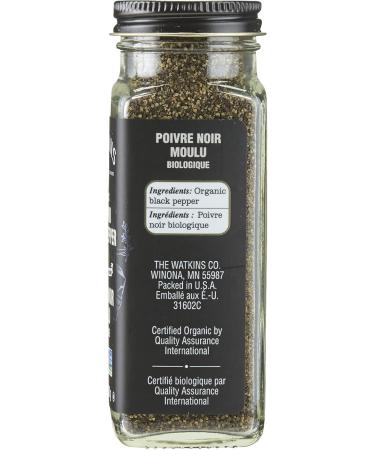 Watkins Gourmet Organic Spice Jar Ground Black Pepper Non-GMO Kosher 80 g - Buy Online on GoSupps.com