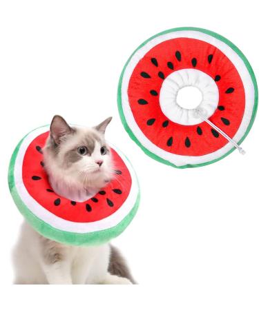 Crazy bean postoperative protective collar for cats Soft adjustable safe and comfortable sweet Elisabethane Kitten collar m watermelon