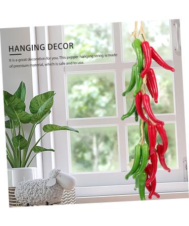 Alipis 2pcs String Simulated Chili Skewers Pepper Decor Simulation Fake Vegetable Props Red Chili - Buy Online on GoSupps.com