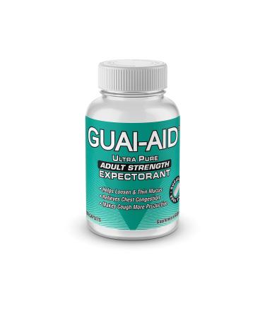 100 600mg Guaifenesin Caplets for All-Day Everyday Mucus Relief Controls phlegm Cough Chest Congestion colds & flu.
