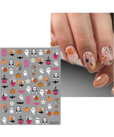 JMEOWIO 3D Embossed Halloween Nail Art Stickers Decals Self-Adhesive 5D Pink Pumpkin Nail Supplies Nail Art Design Decoration Accessories 4 Sheets - Buy Online on GoSupps.com