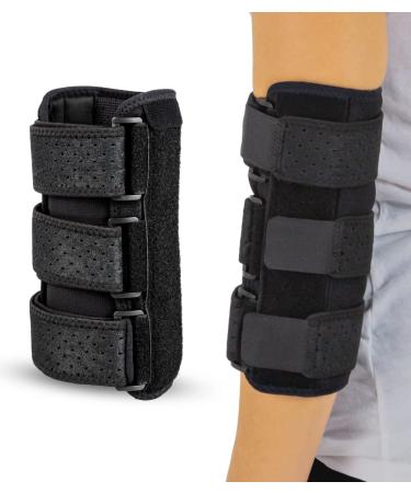 Vive Elbow Brace for Comfortable Night Elbow Sleep Support - 2 Removeable Splints Stabilize Joint for Pain Relief - For Tendonitis  Cubital Tunnel Syndrome  Ulnar Nerve  Tennis - Fits Men and Women Black - Buy Online on GoSupps.com