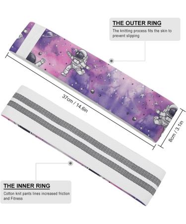 Buy Night Purple Clouds Printed Resistance Bands | Elastic & Fabric Exercise Bands for Fitness - Buy Online on GoSupps.com