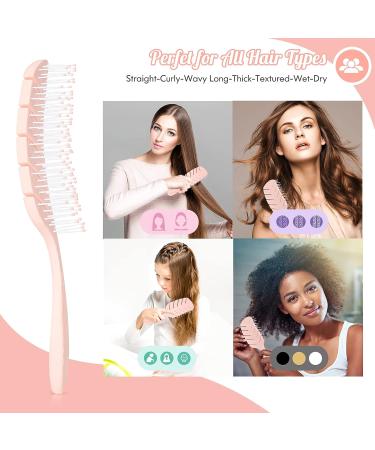 Sofmild Curved Vented Paddle Brush - Detangle & Style Faster | Flexible Bristles for Curly, Thick, Wet Hair - Buy Online on GoSupps.com