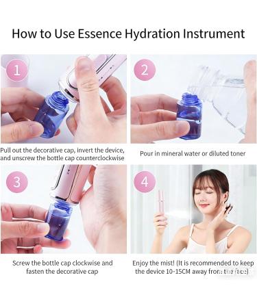 Portable Nano Mist Facial Sprayer Handheld Facial Hydration Device for Serum & Toner Infusion Makeup Setting & Daily Moisturizing Travel-Friendly Face Humidifier - Buy Online on GoSupps.com