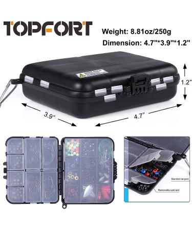 TOPFORT 187/230pcs Fishing Accessories Kit with Tackle Box - Jig Hooks, Sinker Weights, Swivels, Snaps, Slides - Bass Casting Sinker Set - Fishing Gear - Buy Online on GoSupps.com