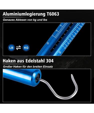 Goture 50lb Spring Fish Scale Multi-Purpose Aluminum Hand Scales for Fishing Kitchen & Luggage | Lightweight & Durable - Buy Online on GoSupps.com