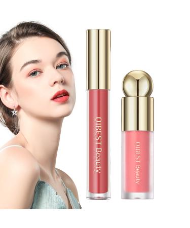 Makeup Blush | Soft-Tweezer Liquid Blush - Multi-Use Lipstick Set, Waterproof, Breathable, Smudge-Proof, Dewy Finish, Makeup for All Jingan