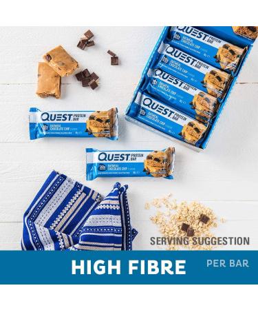 Buy Quest Nutrition Oatmeal Chocolate Chip Bars - 12x60g | Healthy Snack & Protein Boost | International Shipping Available - Buy Online on GoSupps.com