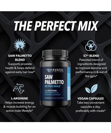 HAVASU Saw Palmetto & L-Arginine for Men - 60 Capsules - Buy Online on GoSupps.com
