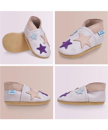 Soft Sole Baby Shoes - Leather Toddler Shoes for Baby Girl/Boy - Walking Shoes 18-24 Months Purple Stars - Buy Online on GoSupps.com