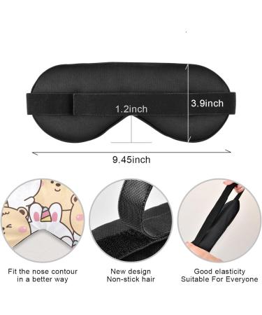 est Selling (Men/Women) Comfortable Light Blocking Eye Mask | Adjustable Breathable Design for Travel, Meditation, and Deep Sleep | Cute Rabbit & Bear Print - Buy Online on GoSupps.com