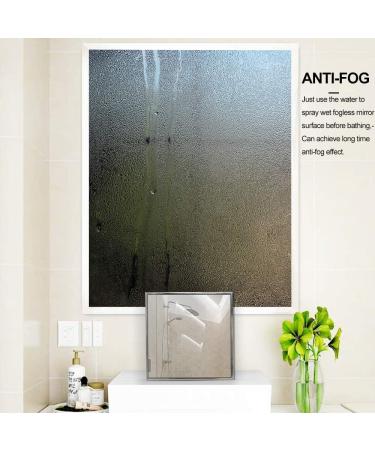 MGLIMZ Fogless Shower Mirror for Shaving - Anti-Fog Bathroom Shaving Mirror with Stainless Steel Chain Razor Holder Hook (Silver) - Buy Online on GoSupps.com