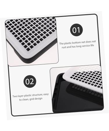 HAPINARY Box Hamster Toilet Bunny Trainer Toilet Plastic Pet Toilet -Fall Bunny Potty Rabbit Training Potty Rabbit Potty Bunny Cage Toilet Small Pet Cage Supply Bunny Pet Toilet 24.5X19.5X3CM Black - Buy Online on GoSupps.com