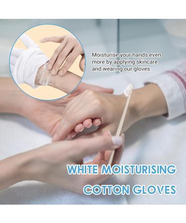 3 Pairs Cotton Gloves Moisturising Gloves White Cotton Gloves for Men and Women Cotton Gloves for Eczema White Gloves Eczema Dry Hands Soft Elastic Skincare Glove Working Gloves for Women - Buy Online on GoSupps.com