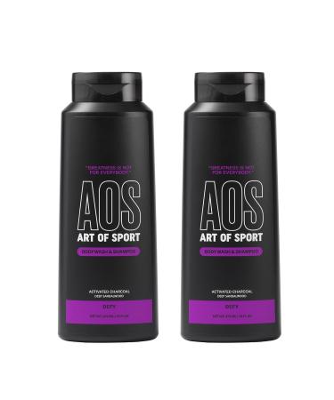 Art of Sport Men’s 2-in-1 Body Wash and Shampoo with Charcoal Activated, Sandalwood Fragrance, Moisturizing Tea Tree Soap, Made for Athletes, Defy Scent, 16 fl oz (Pack of 2) - Buy Online on GoSupps.com