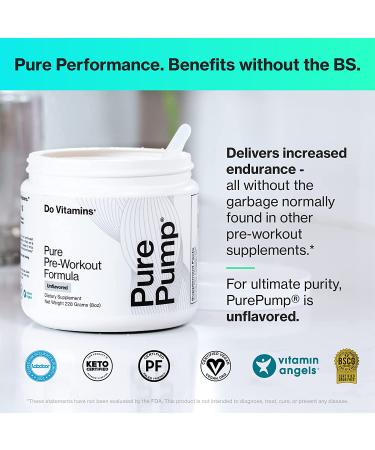 Do Vitamins PurePump Pre-Workout Powder - All-Natural Energy Boost for Focus, Pumps & Endurance - Citrulline, Beta Alanine - Paleo, Keto, Vegan - 30 Servings - Buy Online on GoSupps.com