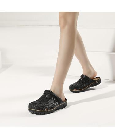 INMINPIN Orthopedic Garden Clogs Arch Support Sandals - Plantar Fasciitis Insoles - Women 9.5-10.5/Men 7.5-8.5 - Classic Black - Buy Online on GoSupps.com