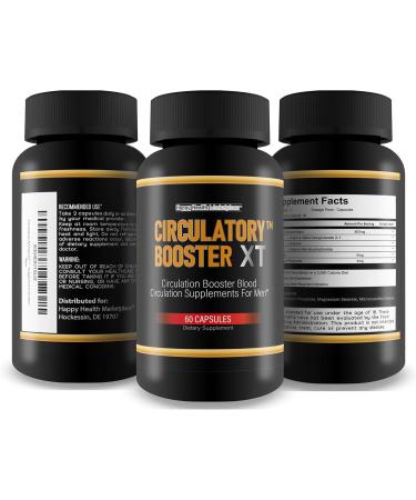 Circulatory Booster XT - Our Best Circulation Booster Blood Circulation Supplements For Men - Advanced Blood Flow Support For Whole Body Circulation Support - Better Blood Flow Blood Circulation Pills - Buy Online on GoSupps.com