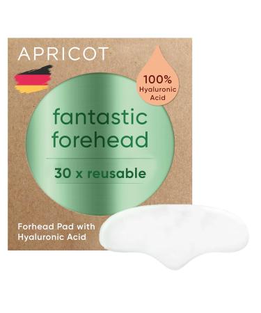 APRICOT Forehead Wrinkle Patches Overnight Fantastic Forehead Silicone Pads for Forehead & Frown Lines with Hyaluronic Acid 30 x Reusable