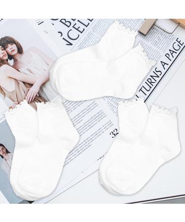 Leoeasy Ruffled Socks for Women - 6 Pairs of Comfortable Breathable Sweat-Absorbing Traditional Costume Socks - Buy Online on GoSupps.com