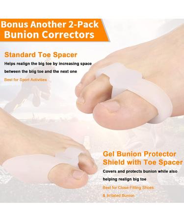 Bunion Corrector for Women & Men - Non-Surgical Bunion Splints with Toe Separators - Effective Hallux Valgus Correction - Day/Night Wear - Black - Buy Online on GoSupps.com