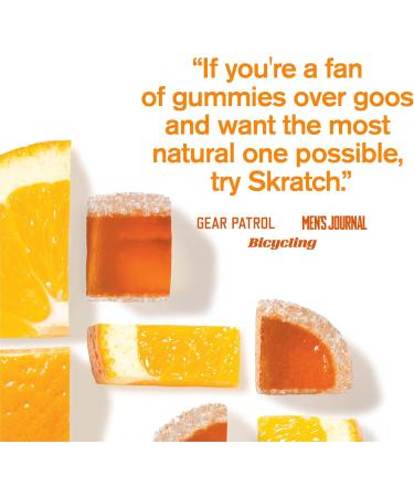 Skratch Labs Energy Chews - Vegan Gluten Free Energy Gummies for Running Cycling & Sports | Orange (10 Pack) - Energy Gel Alternative - Buy Online on GoSupps.com