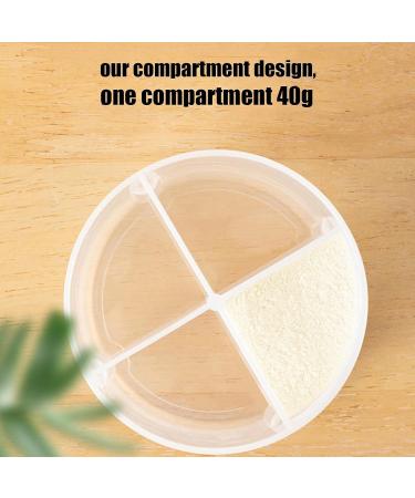 Baby Milk Powder Formula Dispenser Milk Powder Dispenser Portable Four-Compartment Milk Powder Storage Box Compartment Can Hold 40g for Infant Toddler Children Travel Outdoor - Buy Online on GoSupps.com