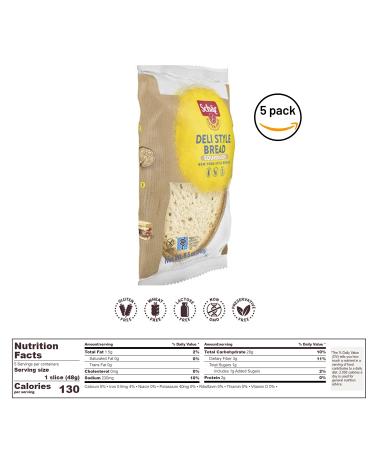 Schar Deli Style Sourdough Bread - Gluten-Free, No GMOs, Lactose, Wheat, or Preservatives - 8.5oz (Pack of 5) - Buy Online on GoSupps.com