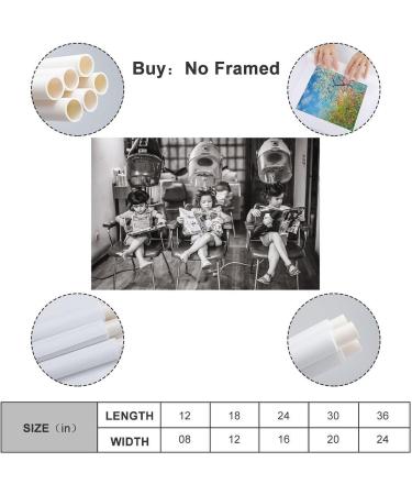 VIQUTRG Vintage Beauty Salon Art Poster - Barber Shop Aesthetic Canvas Print for Room Decor (08x12inch) - Unique Wall Art for Little Daughters - Buy Online on GoSupps.com