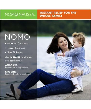 NOMO Anti Nausea Wristband for Pregnancy | Peppermint Aromatherapy & Acupressure | Large Size 6.25 Motion Sickness Band | Pack of 2 Black - Buy Online on GoSupps.com