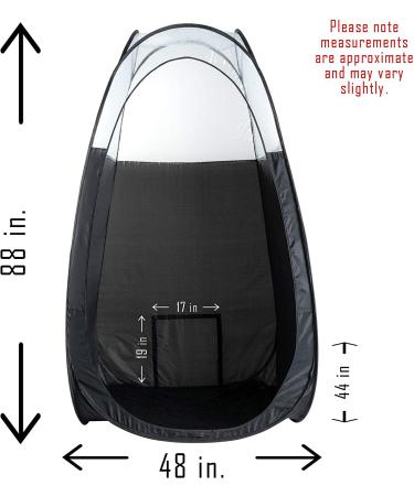 Portable Black Spray Tanning Tent Pop Up Booth with Carry Bag - Buy Online on GoSupps.com