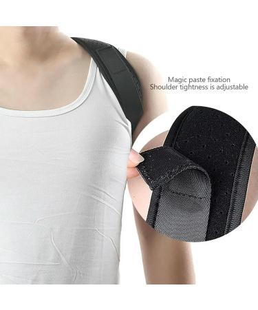 Back Adjustable Neck Brace Training Equipment Home Office Man Woman Posture Shoulder Support Correction Belt Black S - Buy Online on GoSupps.com