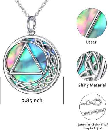 Yearace 925 Sterling Silver Alcoholics Anonymous Jewelry Set | AA Symbol Gifts for Men & Women - Ring Necklace Bracelet Anklet Earrings - Buy Online on GoSupps.com