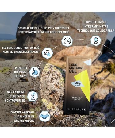 Nutripure | Gel nerg tique Longue Distance | Go t Neutre | Haute Tol rance Digestive | Sans Conservateurs | 30g de Glucides | Sport d Endurance (Course Trail V lo Triathlon) | 1 tui (12 gels) 2.5 g (Lot de 12) - Buy Online on GoSupps.com