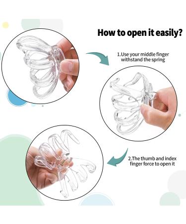 4 Pack Octopus Hair Clips for Thick Long Hair - No Slip Grip (Clear, 8.5 cm) - Buy Online on GoSupps.com