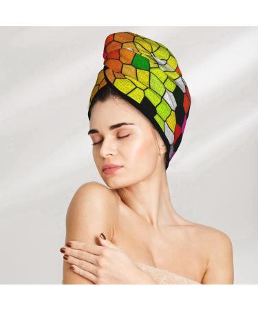 Colorful Tie Dye Microfiber Hair Towel - Super Absorbent & Quick Dry Coral Velvet Wrap for Long Curly Thick Hair - Perfect for Women - Buy Online on GoSupps.com